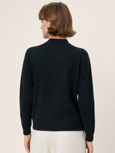 Load image into Gallery viewer, Premium Cashmere Blend Hand-Finished Seamless Mock Neck Ribbed Sweater RHEA
