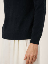 Load image into Gallery viewer, Premium Cashmere Blend Hand-Finished Seamless Mock Neck Ribbed Sweater RHEA
