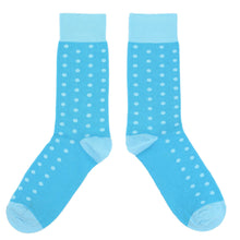 Load image into Gallery viewer, Pool Malibu Polka Dot Groomsmen Wedding Men’s Dress Socks
