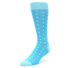 Load image into Gallery viewer, Pool Malibu Polka Dot Groomsmen Wedding Men’s Dress Socks
