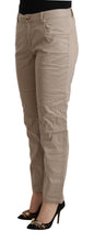 Load image into Gallery viewer, Acht Beige Tencel Mid Waist Tapered Casual Pants
