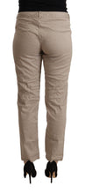 Load image into Gallery viewer, Acht Beige Tencel Mid Waist Tapered Casual Pants
