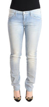 Load image into Gallery viewer, Acht Light Blue Washed Cotton Low Waist Skinny Denim Jeans
