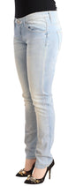 Load image into Gallery viewer, Acht Light Blue Washed Cotton Low Waist Skinny Denim Jeans
