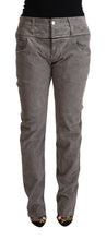 Load image into Gallery viewer, Acht Gray Cotton Straight Fit High Waist Pants
