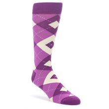 Load image into Gallery viewer, Raspberry Argyle Men's Dress Socks
