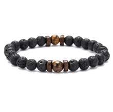 Load image into Gallery viewer, Epic Legendary Volcanic Stone Bracelet For Men And Women Lava Stone Stretch Yoga Bead Bracelet
