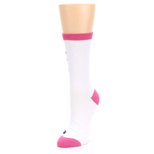 Load image into Gallery viewer, White Pink Crazy Cat Lady Socks - Women&#39;s Novelty Socks

