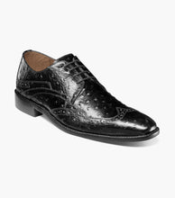 Load image into Gallery viewer, Stacy Adams GENNARO Black Wingtip Oxford
