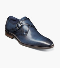 Load image into Gallery viewer, Stacy Adams KARCHER Navy Plain Toe Monk Strap
