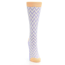 Load image into Gallery viewer, Purple Cream Chevron Jacquard Women's Dress Socks
