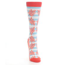 Load image into Gallery viewer, Red Coral Blue Palm Branches Women's Dress Socks
