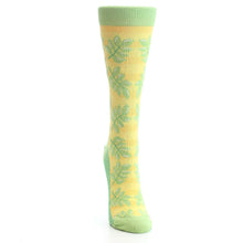 Load image into Gallery viewer, Yellow Green Palm Branches Women&#39;s Dress Socks
