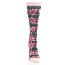 Load image into Gallery viewer, Pink Charcoal Palm Branches Women's Dress Socks

