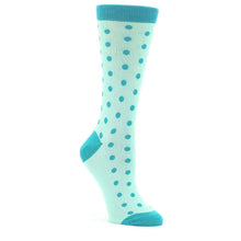 Load image into Gallery viewer, Mint Jade Polka Dot Women's Dress Socks
