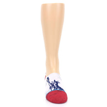 Load image into Gallery viewer, White Blue Red Lady Liberty Socks - Men&#39;s No Show Socks
