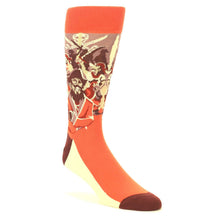 Load image into Gallery viewer, Red Pirate Socks - Men's Novelty Dress Socks
