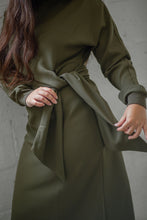 Load image into Gallery viewer, Olive Tie Waist Dress
