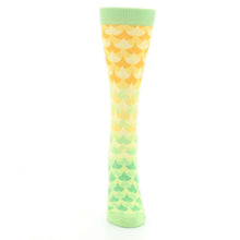 Load image into Gallery viewer, Green Yellow Mermaid Socks - Women's Novelty Dress Socks
