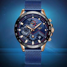 Load image into Gallery viewer, Men's Sports Waterproof Watch With  Stainless Steel Bracelet Unique Design Perfect Gift For Your Man
