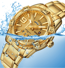 Load image into Gallery viewer, Men's  Luxury Stainless steal Waterproof Watch With Day And Date Display Unique Design Perfect Gift In Modern Metal Men  Wrist Watch Design
