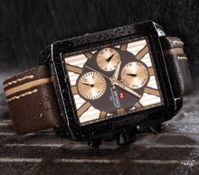Load image into Gallery viewer, Men's Waterproof Watch With Leather Belt And Chronometers  Retro Style Unique Shape Excellent Gift

