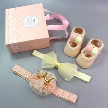 Load image into Gallery viewer, Flower Baby Girl Headband Socks Set Shoes With  Crown Bows Newborn Headbands For Girls Turban Baby Hair Accessories
