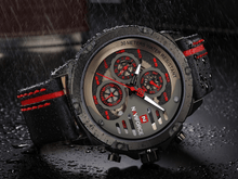 Load image into Gallery viewer, Men's  Sports Waterproof Watch With Chronometers And Leather Belt Multifunction Wristwatch Unique Design Perfect Gift
