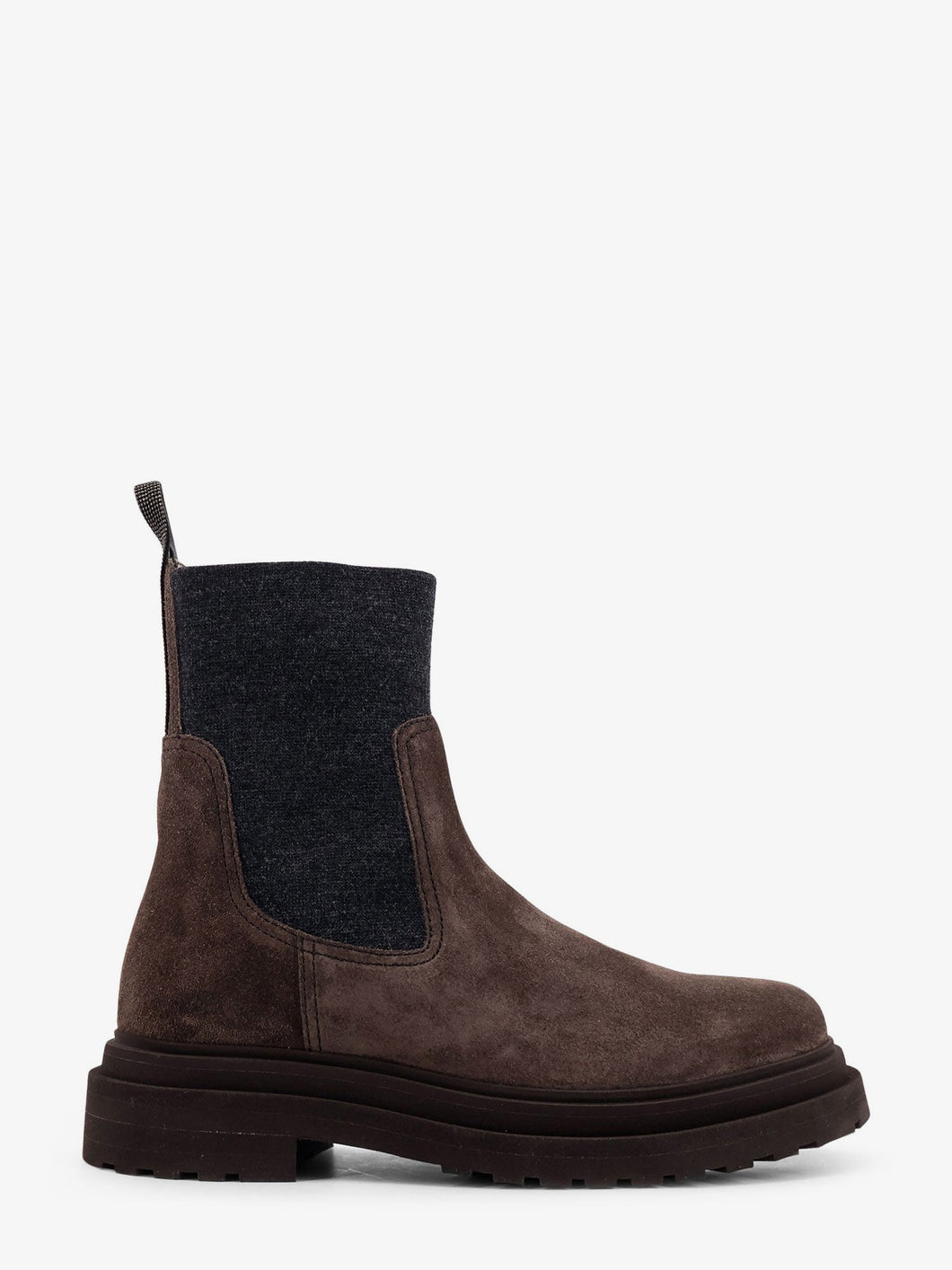 Brunello Cucinelli Women Suede Ankle Boots With Monili Detail