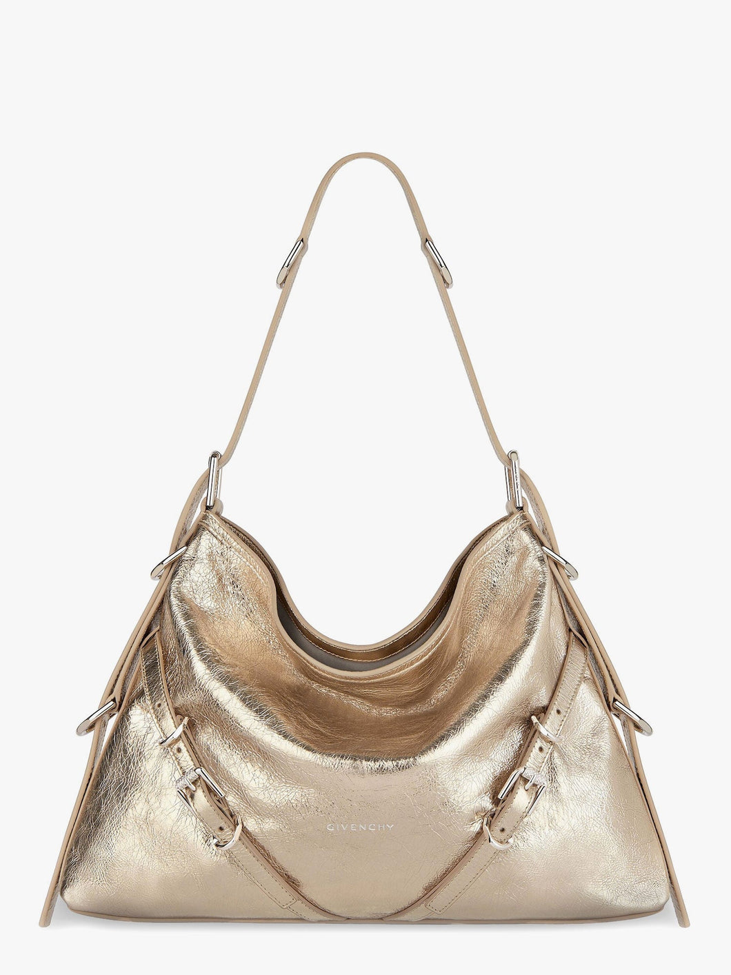 Givenchy Women Voyou Metallized Leather Shoulder Bag