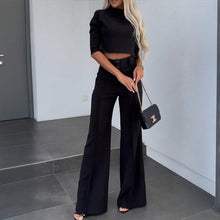 Load image into Gallery viewer, Women's Elegant Solid Color Half Sleeve Short Top
