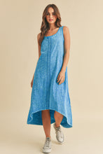 Load image into Gallery viewer, High-Low Hem Scoop Neck Midi Comfortable Tank Dress For Women Modern Chic, Versatile Design with Trendy High-Low Hem, Perfect for Casual &amp; Elevated Looks
