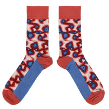 Load image into Gallery viewer, Red Blue Heat Map Camo Men's Dress Socks

