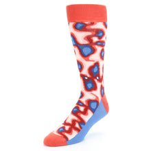 Load image into Gallery viewer, Red Blue Heat Map Camo Men's Dress Socks
