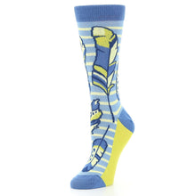 Load image into Gallery viewer, Blue Yellow Feather Socks - Women's Novelty Socks
