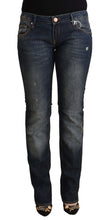 Load image into Gallery viewer, Acht Blue Washed Cotton Low Waist Skinny Denim Jeans
