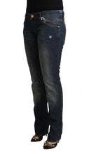 Load image into Gallery viewer, Acht Blue Washed Cotton Low Waist Skinny Denim Jeans

