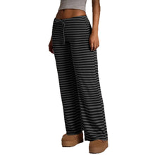 Load image into Gallery viewer, Women’s Striped Wide Leg Flared Casual Pants
