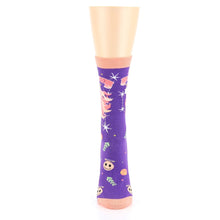 Load image into Gallery viewer, Purple Peach Virgo Zodiac Sign Socks - Women's Novelty Socks
