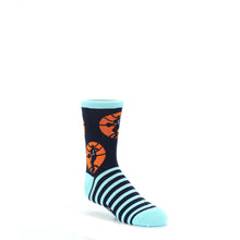 Load image into Gallery viewer, Orange Blue Stripes Basketball Socks - Kid's Novelty Socks
