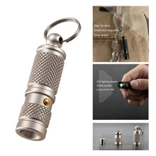 Load image into Gallery viewer, 🔦 Eco-Friendly Mini LED Flashlight – Aluminum Alloy Pocket Torch | Waterproof, Lightweight, Durable | Everyday Carry Keychain Light (Black or White)
