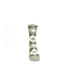 Load image into Gallery viewer, Olive Green Argyle Junior Groomsmen Kid's Dress Socks
