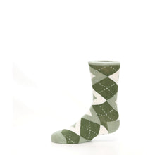 Load image into Gallery viewer, Olive Green Argyle Junior Groomsmen Kid's Dress Socks
