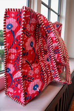 Load image into Gallery viewer, SC - Scarlet Blooms Floral Tote Bag
