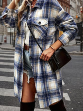 Load image into Gallery viewer, Women’s Plaid Shacket Set – Flannel Shirt Jacket &amp; Distressed Denim Shorts
