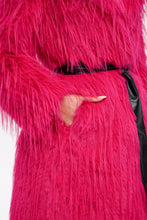 Load image into Gallery viewer, Faux Ostrich Effect Fur Coat
