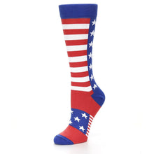 Load image into Gallery viewer, American Flag Stars and Stripes Socks - USA Made - Women's Novelty Socks
