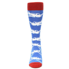 Load image into Gallery viewer, Blue Land the Plane Kid's Dress Socks - boldSOCKS
