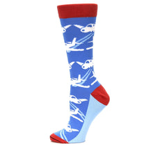 Load image into Gallery viewer, Blue Land the Plane - USA Made - Women's Novelty Socks
