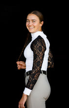 Load image into Gallery viewer, White/Black FULL lace Longsleeve
